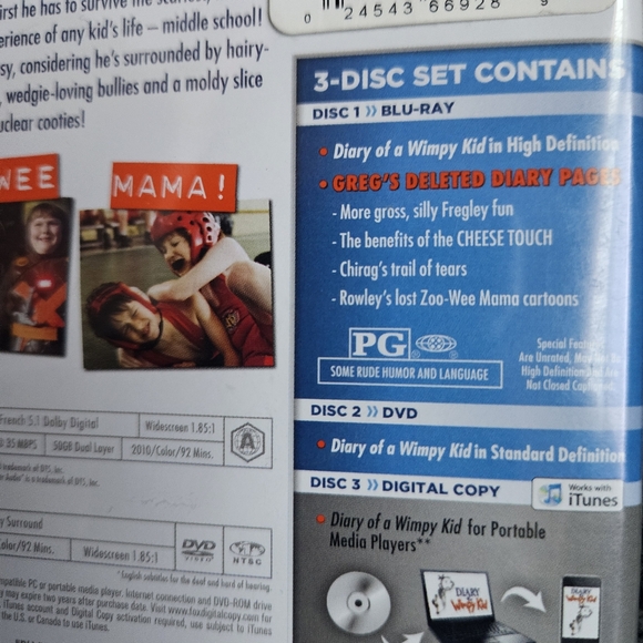Diary of a Wimpy Kid Blu-Ray ONLY $8/Each OR $6ea/4 or more Blu-Ray's - Picture 7 of 9